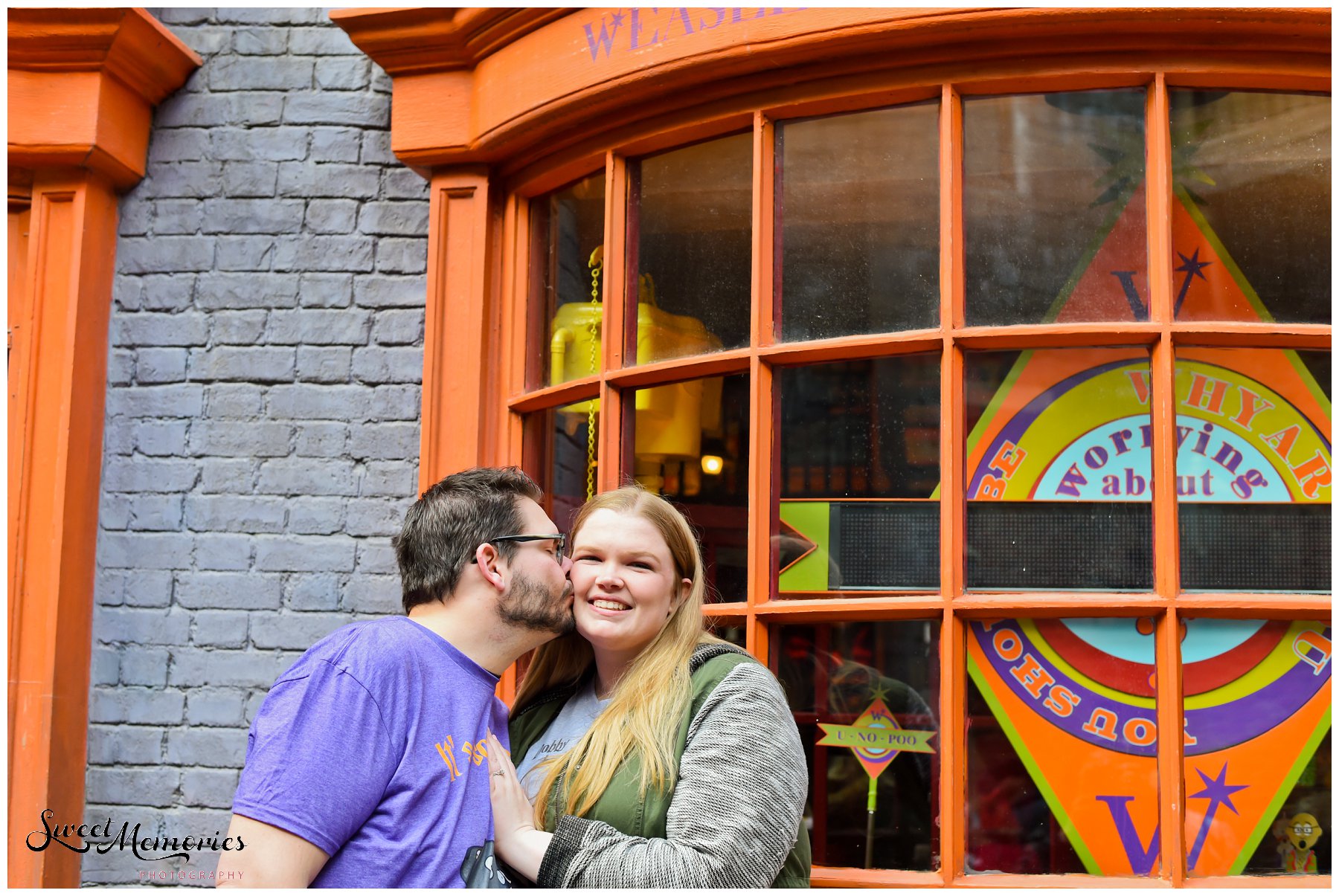 Zachary and Sara's Proposal at the Wizarding World of Harry Potter was a dream come true for this photographer, and for the bride-to-be. Fellow Harry Potter fans, these two came down to Orlando for a little vacation. Little did Sara know that she would be saying "yes" to the man of her dreams in front of Hogwarts!