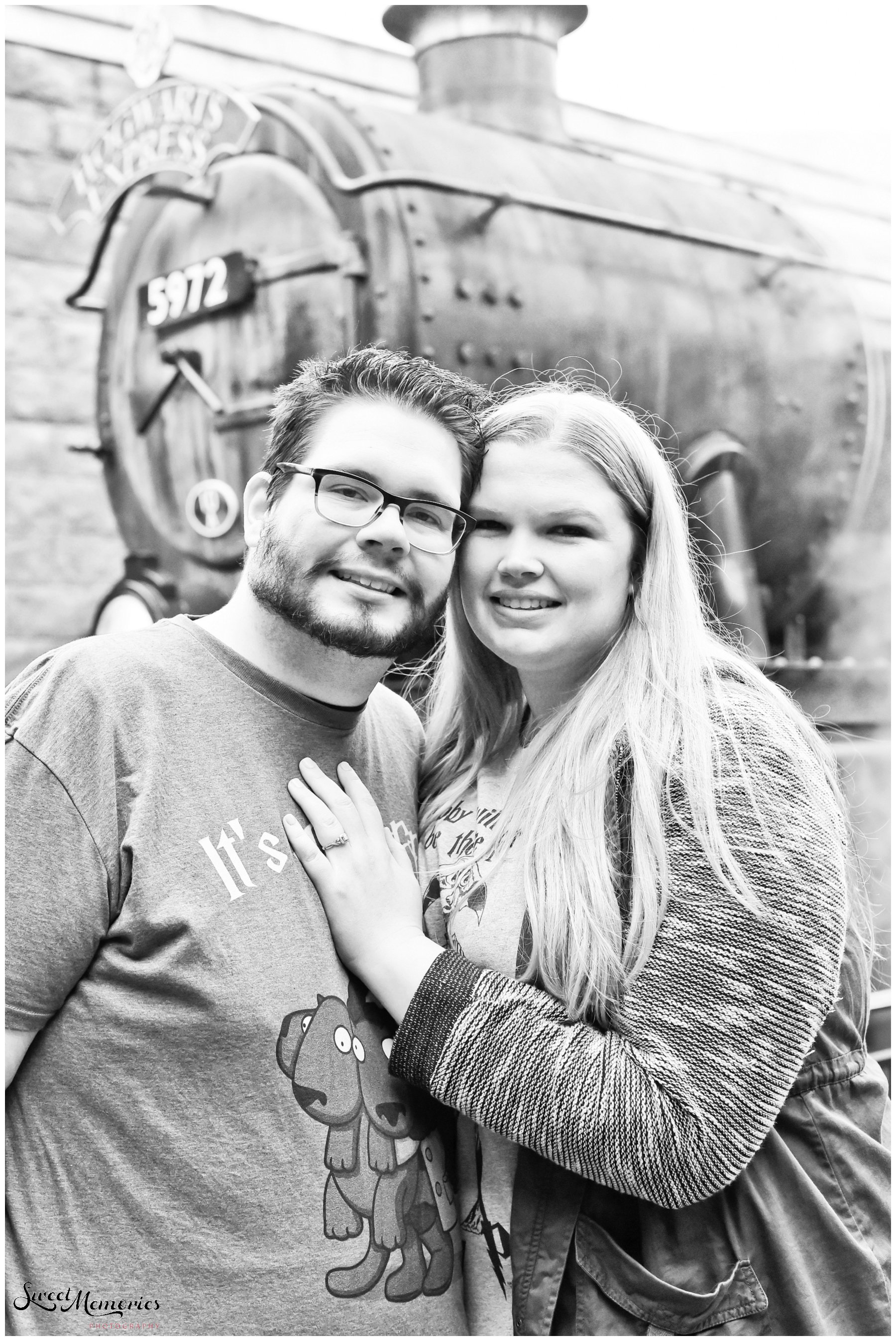 Zachary and Sara's Proposal at the Wizarding World of Harry Potter was a dream come true for this photographer, and for the bride-to-be. Fellow Harry Potter fans, these two came down to Orlando for a little vacation. Little did Sara know that she would be saying "yes" to the man of her dreams in front of Hogwarts!