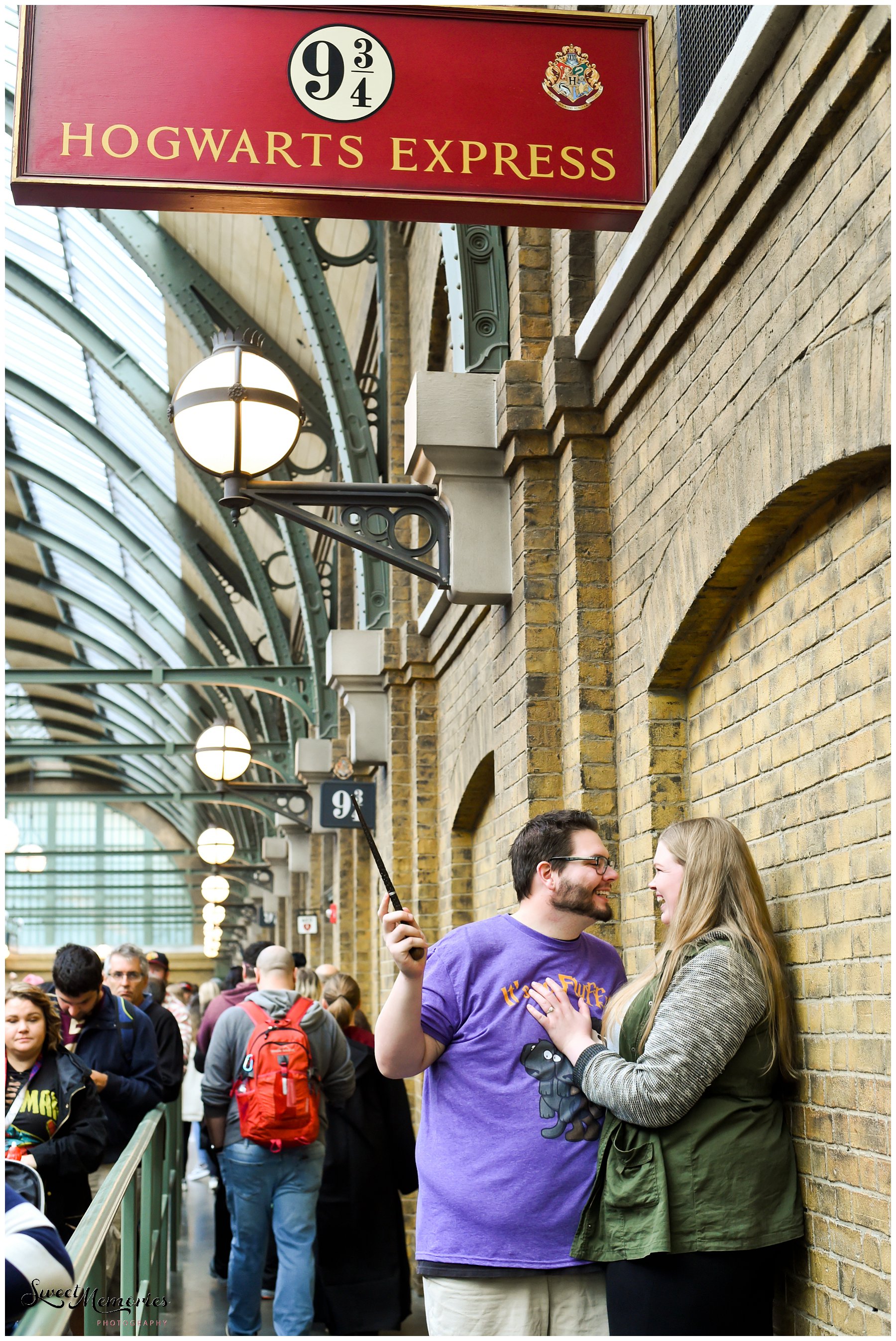 Zachary and Sara's Proposal at the Wizarding World of Harry Potter was a dream come true for this photographer, and for the bride-to-be. Fellow Harry Potter fans, these two came down to Orlando for a little vacation. Little did Sara know that she would be saying "yes" to the man of her dreams in front of Hogwarts!