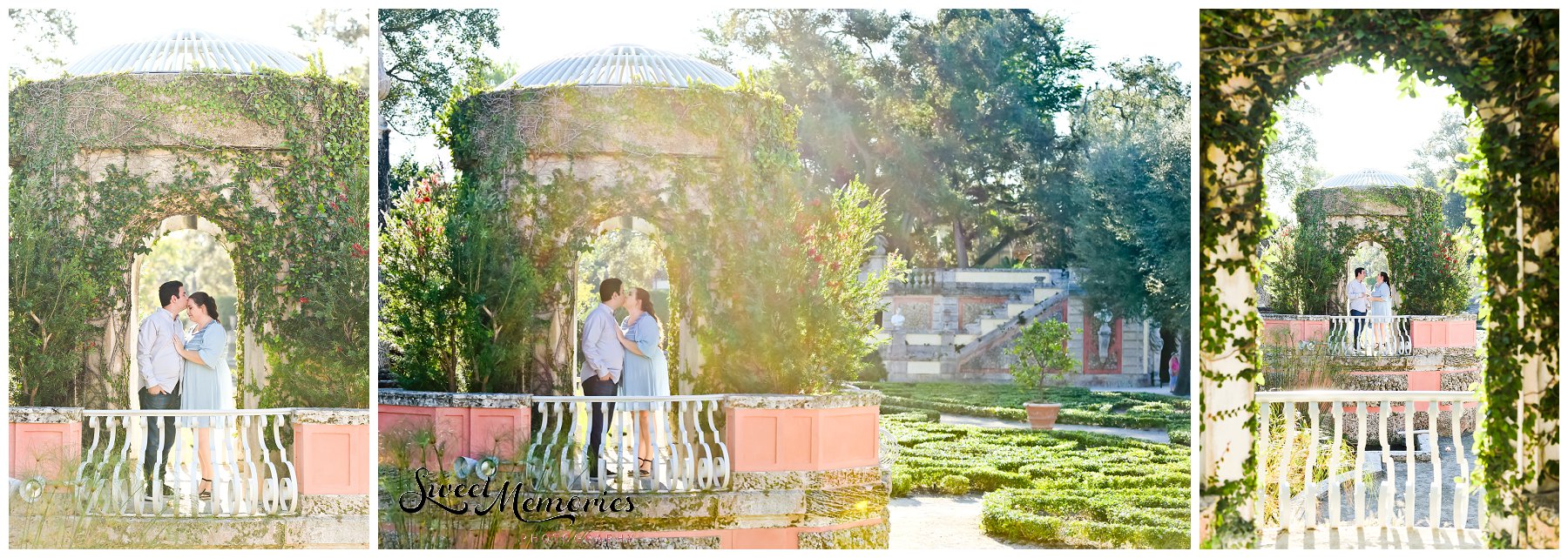 Nicki and Charlie's Vizcaya engagement session would never have taken place without the help of online dating. And if you didn't believe in soulmates, the "one, or people who were always meant to be, you will!