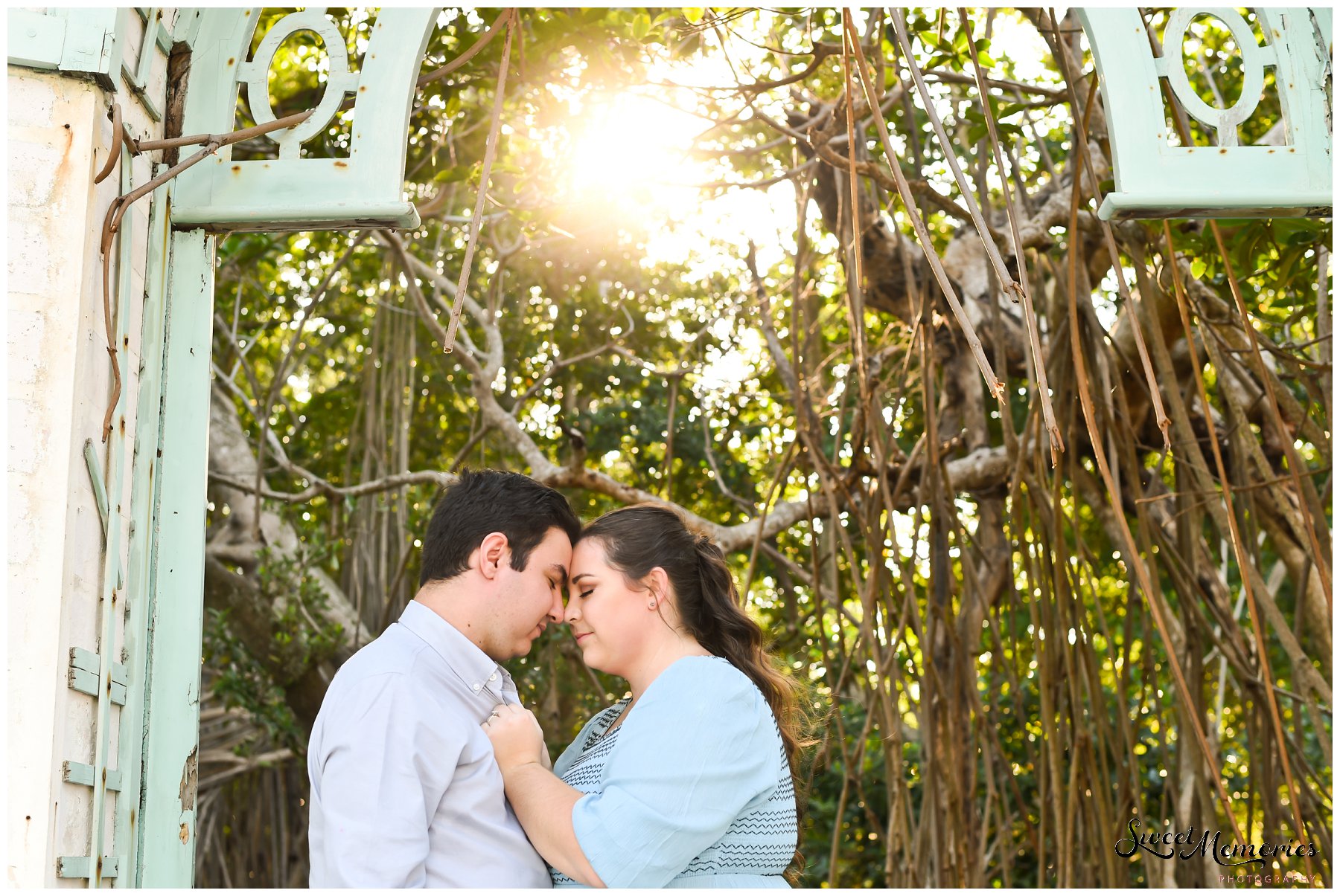 Nicki and Charlie's Vizcaya engagement session would never have taken place without the help of online dating. And if you didn't believe in soulmates, the "one, or people who were always meant to be, you will!