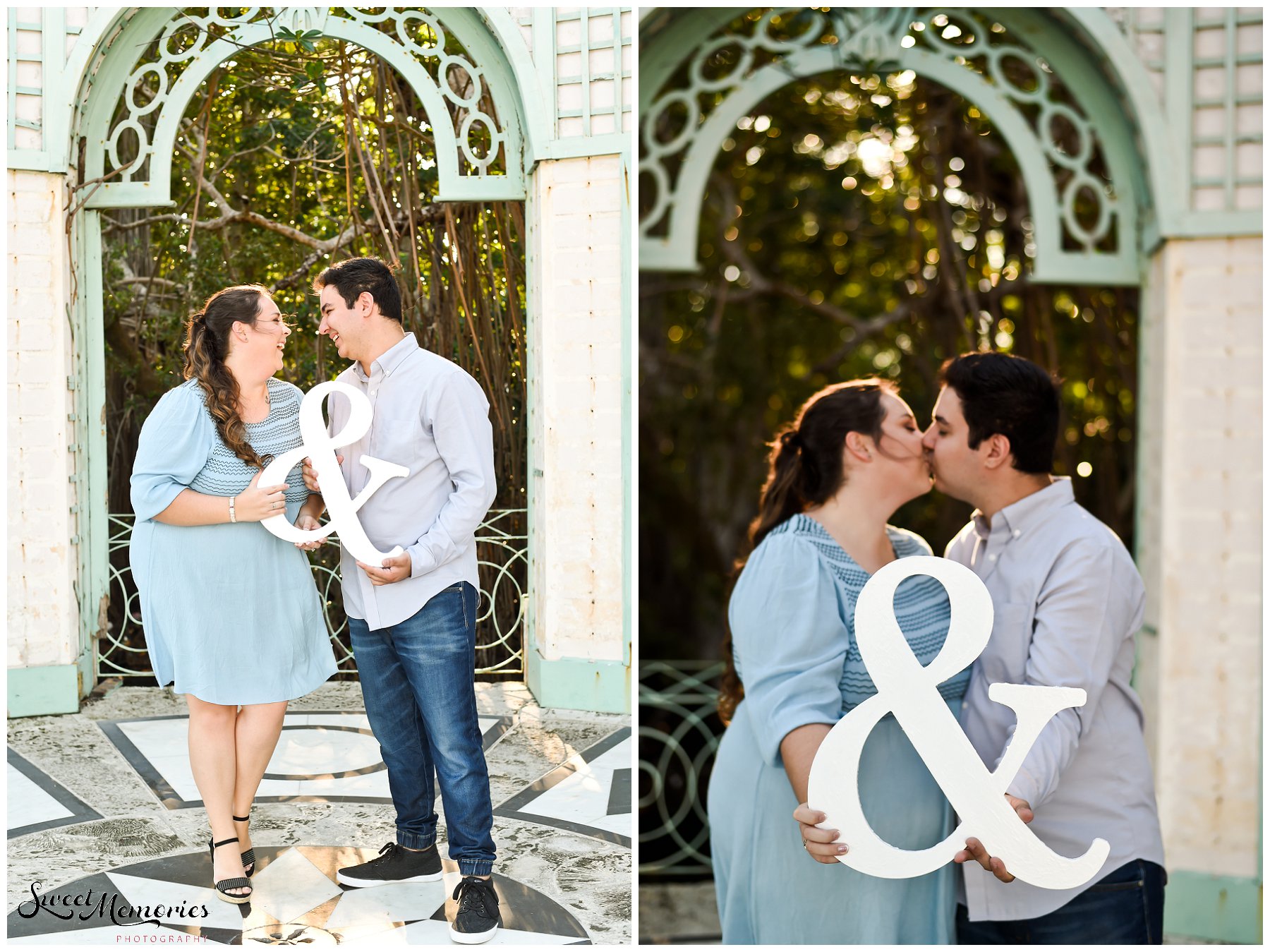 Nicki and Charlie's Vizcaya engagement session would never have taken place without the help of online dating. And if you didn't believe in soulmates, the "one, or people who were always meant to be, you will!