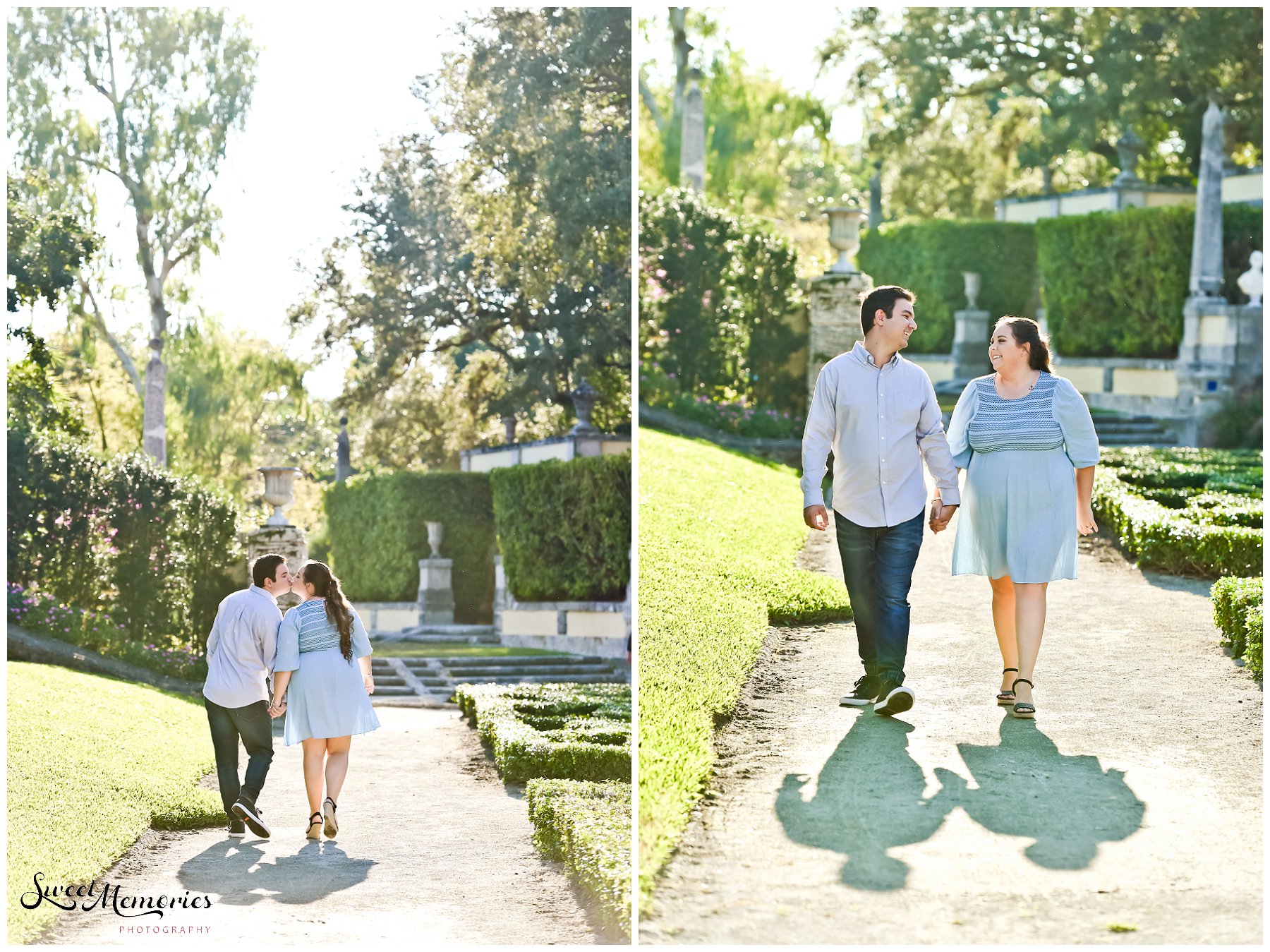 Nicki and Charlie's Vizcaya engagement session would never have taken place without the help of online dating. And if you didn't believe in soulmates, the "one, or people who were always meant to be, you will!