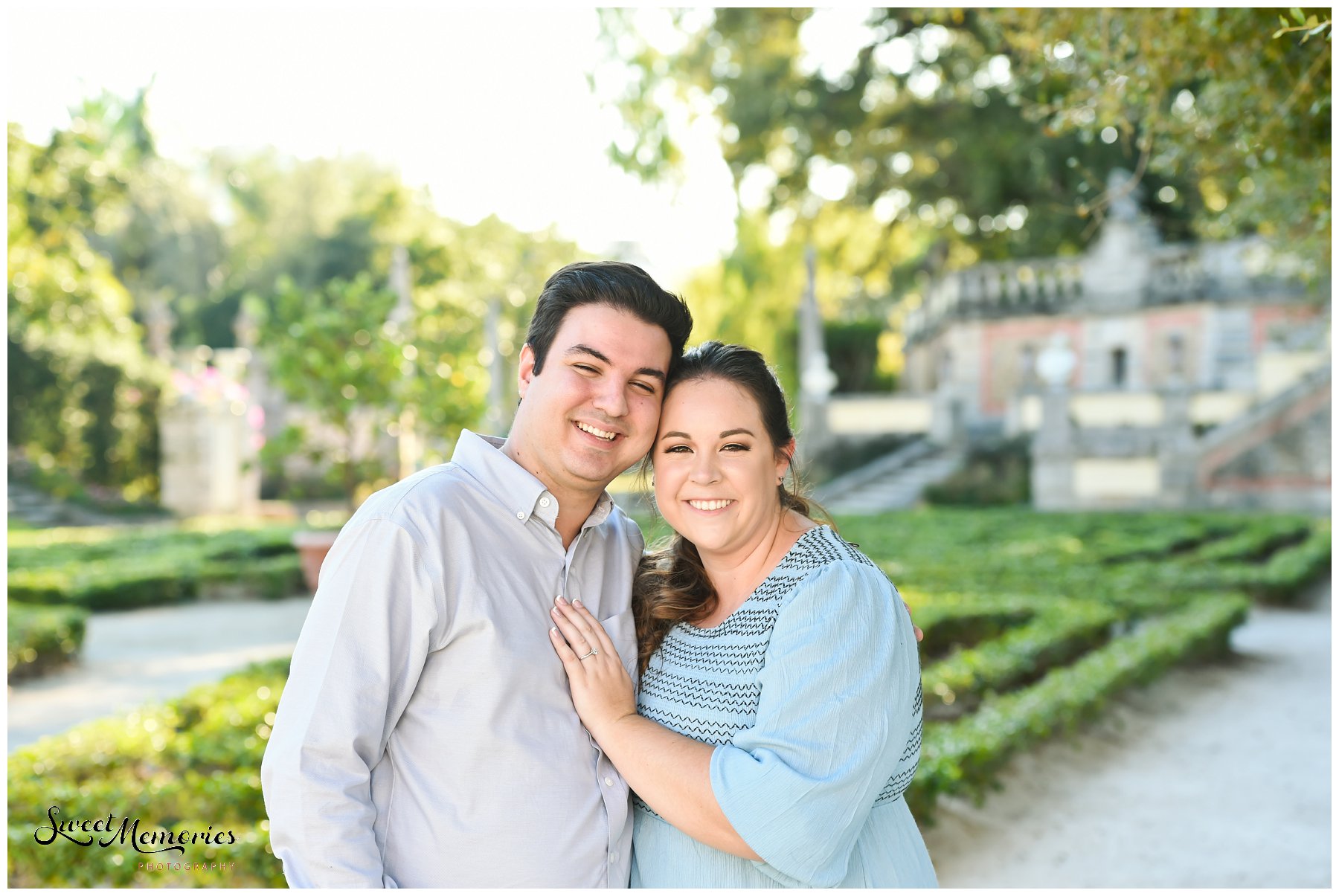 Nicki and Charlie's Vizcaya engagement session would never have taken place without the help of online dating. And if you didn't believe in soulmates, the "one, or people who were always meant to be, you will!