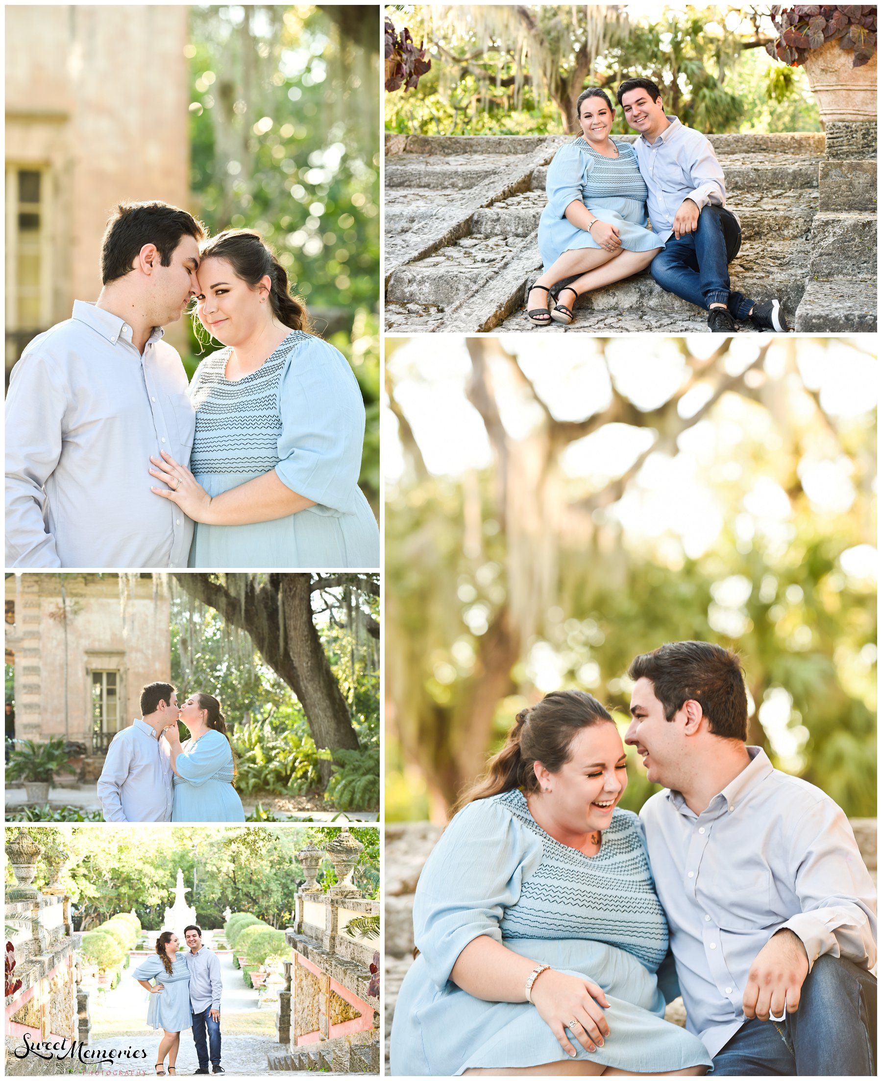 Nicki and Charlie's Vizcaya engagement session would never have taken place without the help of online dating. And if you didn't believe in soulmates, the "one, or people who were always meant to be, you will!