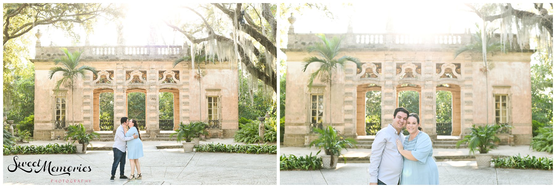 Nicki and Charlie's Vizcaya engagement session would never have taken place without the help of online dating. And if you didn't believe in soulmates, the "one, or people who were always meant to be, you will!