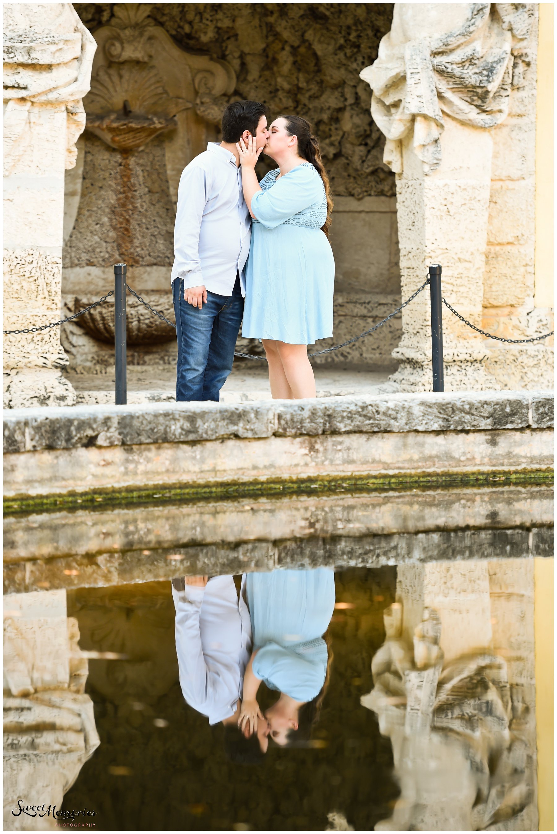 Nicki and Charlie's Vizcaya engagement session would never have taken place without the help of online dating. And if you didn't believe in soulmates, the "one, or people who were always meant to be, you will!