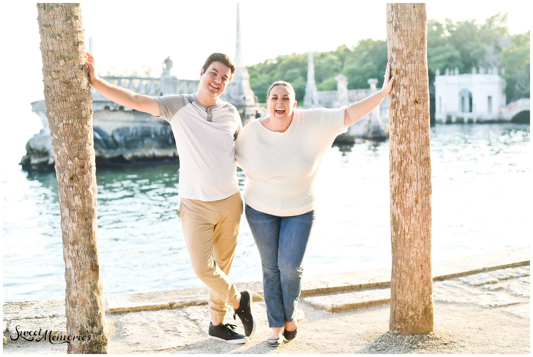 Nicki and Charlie's Vizcaya engagement session would never have taken place without the help of online dating. And if you didn't believe in soulmates, the "one, or people who were always meant to be, you will!