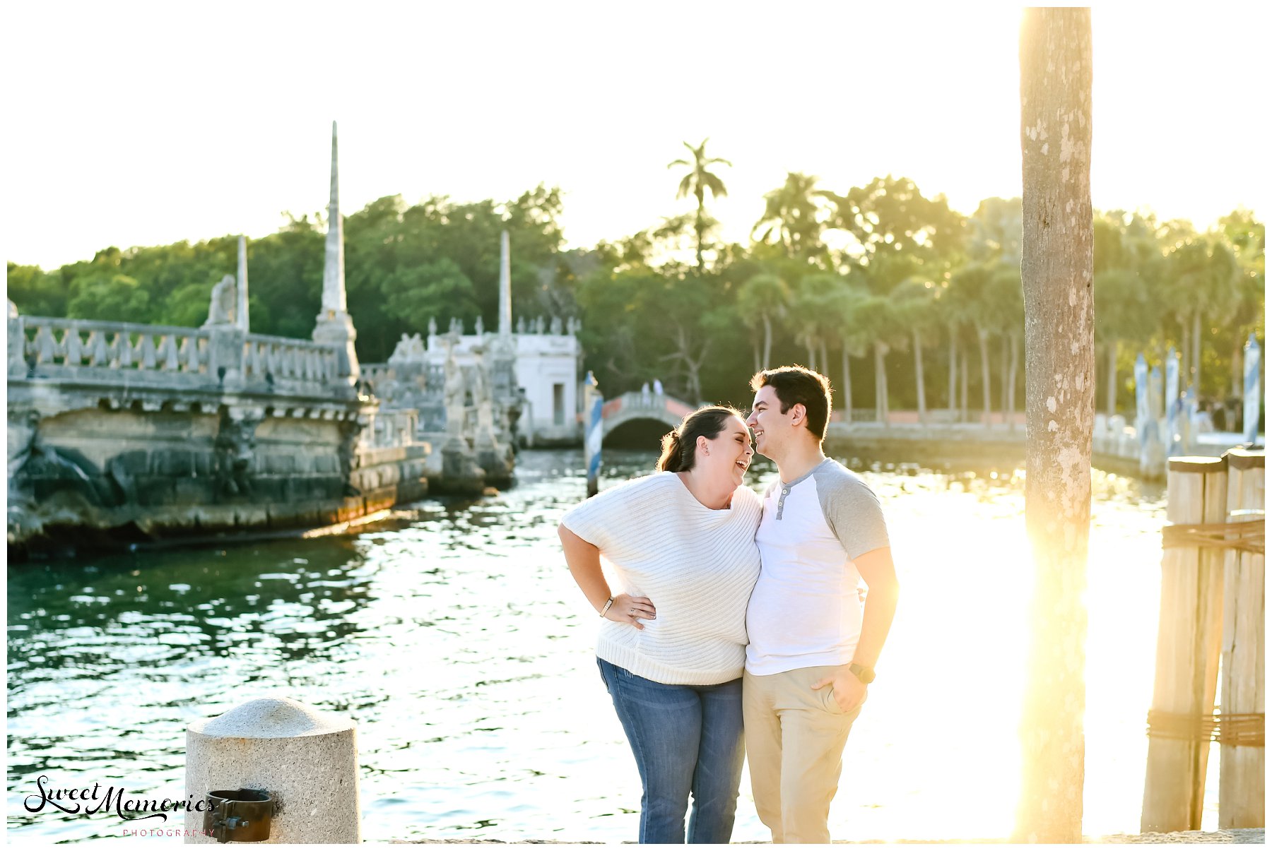 Nicki and Charlie's Vizcaya engagement session would never have taken place without the help of online dating. And if you didn't believe in soulmates, the "one, or people who were always meant to be, you will!