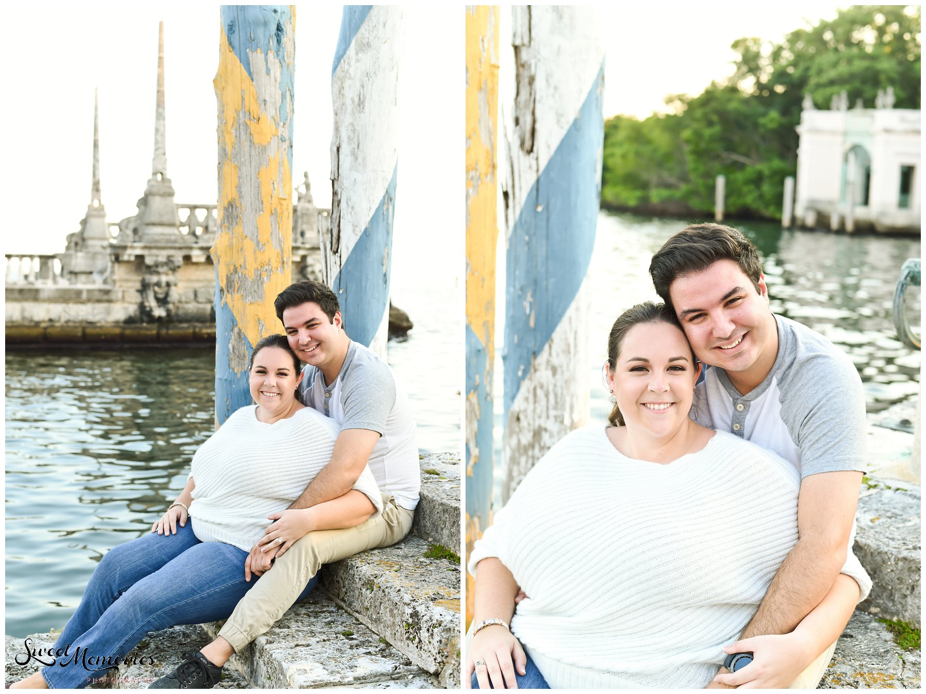 Nicki and Charlie's Vizcaya engagement session would never have taken place without the help of online dating. And if you didn't believe in soulmates, the "one, or people who were always meant to be, you will!