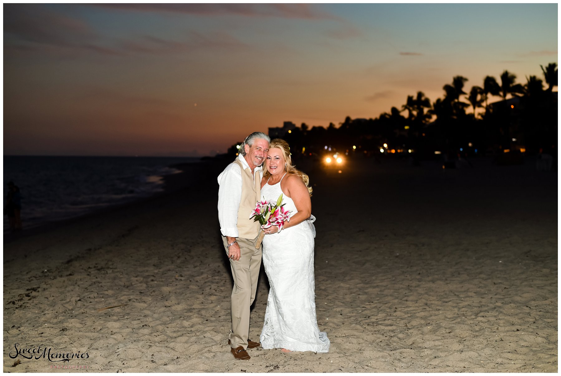 When you want a tropical wedding, look no further than sunny Florida! And this tropical wedding at the Wyndham Deerfield Beach Resort sets the bar high, with its sweetheart table lined with pineapple palm trees and every table decked out in pineapples and birds of paradise!