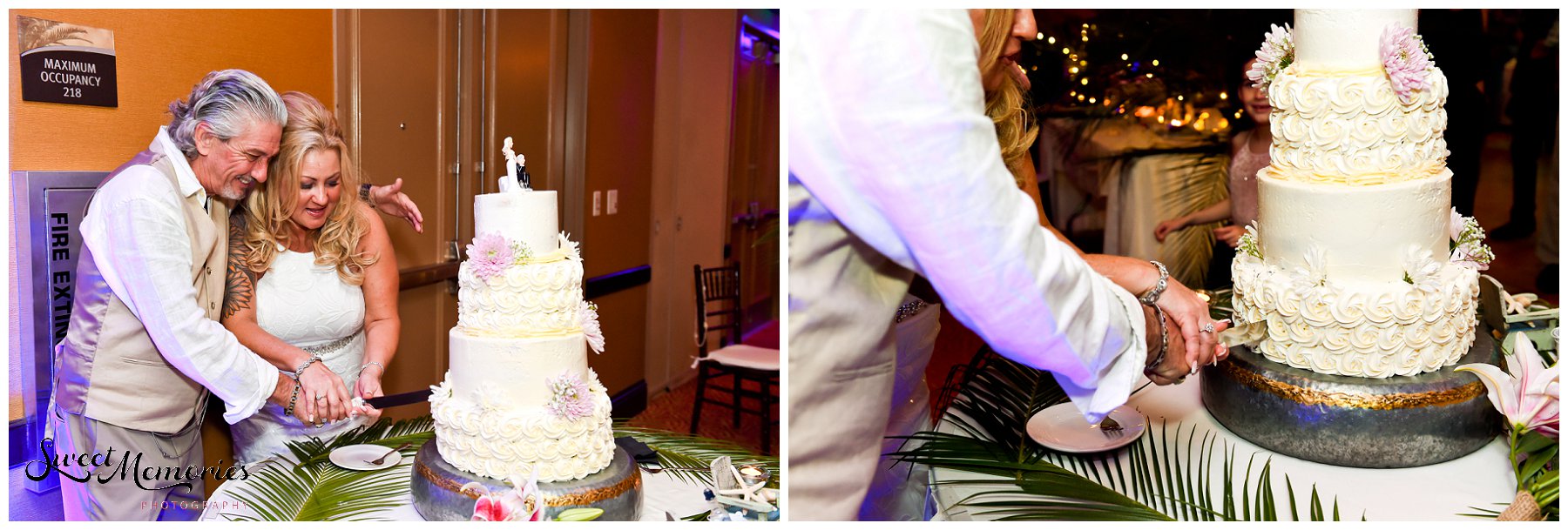 When you want a tropical wedding, look no further than sunny Florida! And this tropical wedding at the Wyndham Deerfield Beach Resort sets the bar high, with its sweetheart table lined with pineapple palm trees and every table decked out in pineapples and birds of paradise!