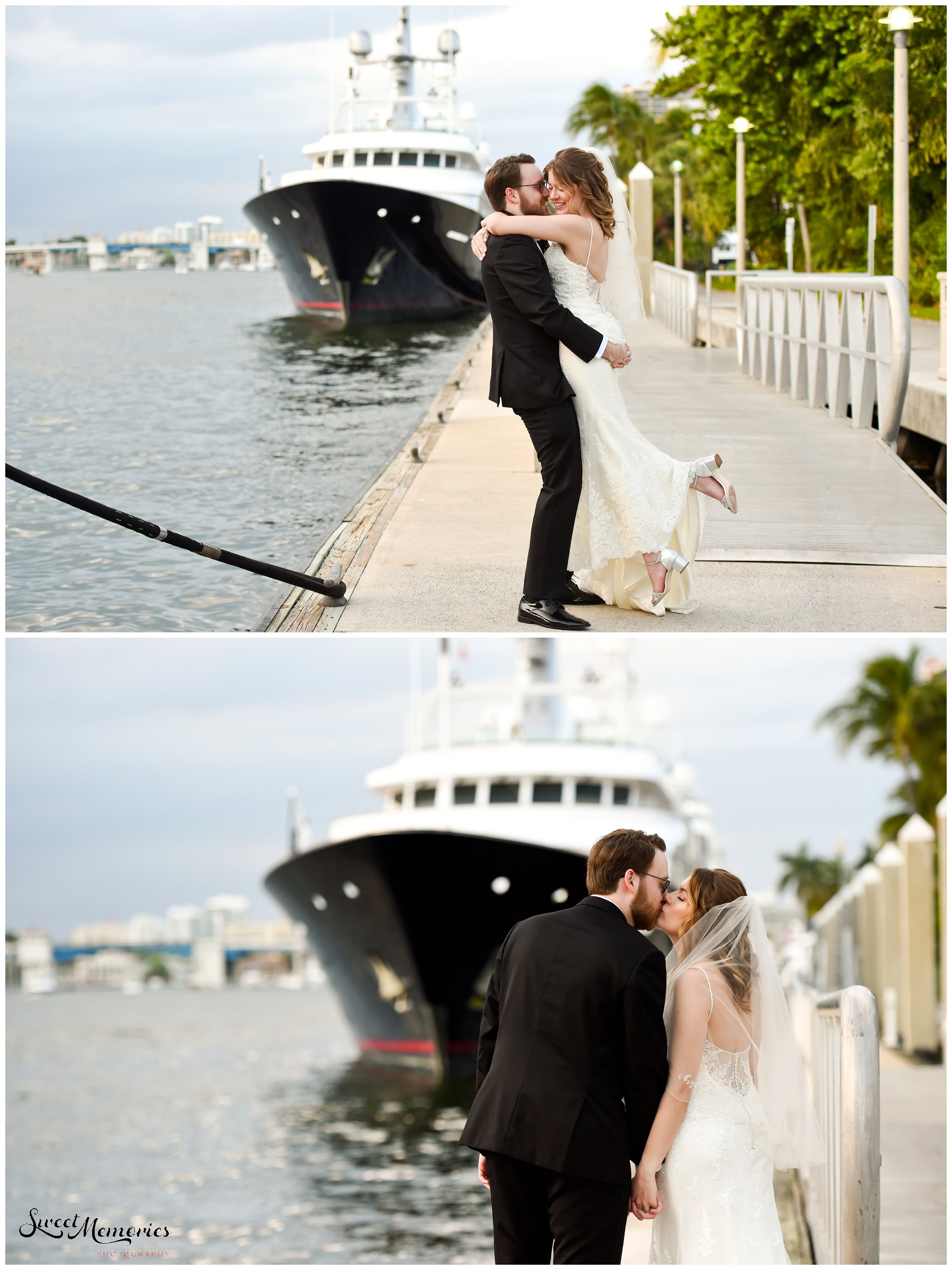 High school sweethearts, Jenn and Dre, are finally tying the knot and having their dream tropical Fort Lauderdale wedding at Bahia Mar.