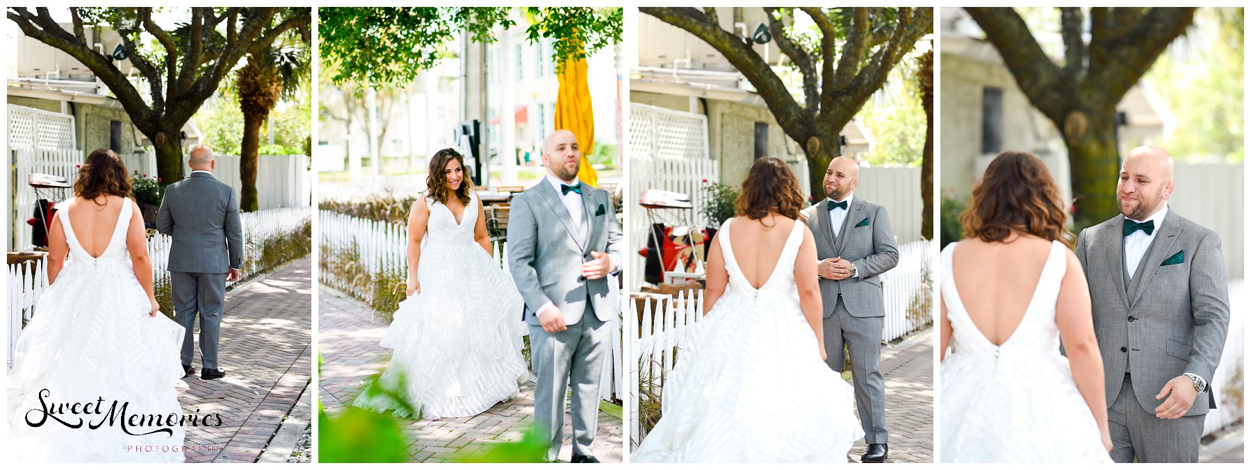 Zoey and Max's Fieldhouse at Old School Square Wedding: The Fieldhouse at Old School Square in Delray Beach caught the couple's attention. Since Max and Zoey are a very casual couple, they wanted "something a little more 'us' that had an understated charm."