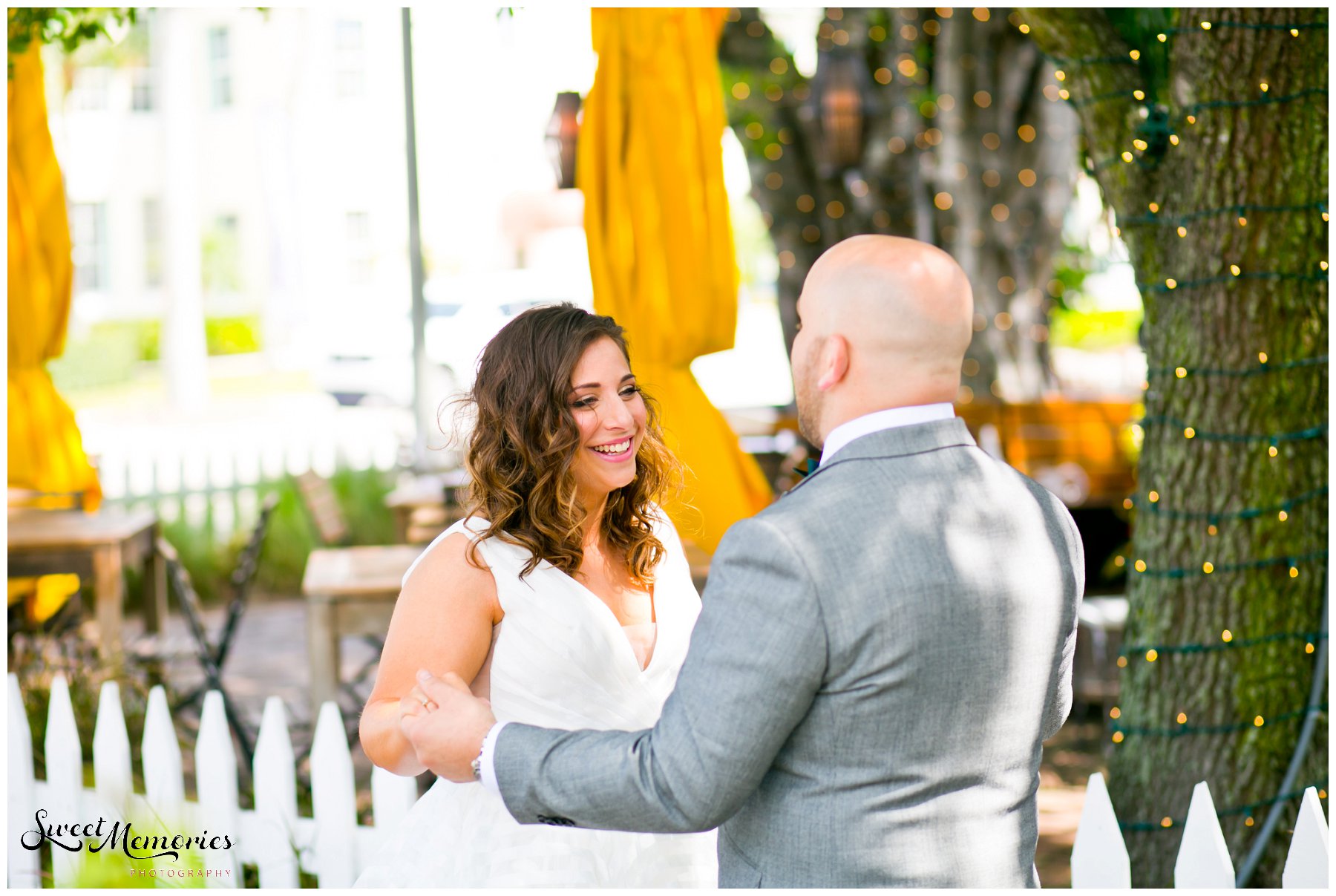 Zoey and Max's Fieldhouse at Old School Square Wedding: The Fieldhouse at Old School Square in Delray Beach caught the couple's attention. Since Max and Zoey are a very casual couple, they wanted "something a little more 'us' that had an understated charm."