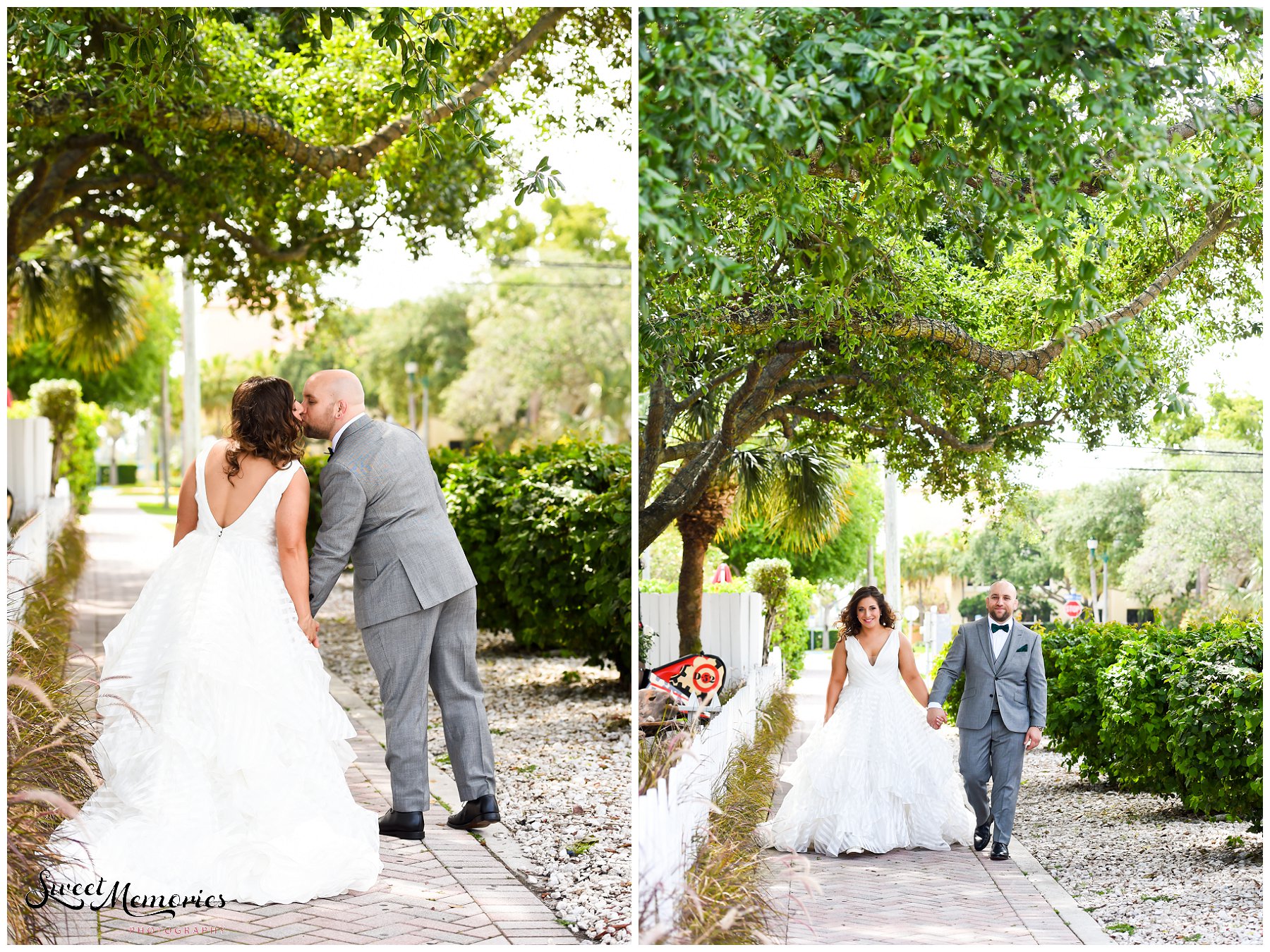 Zoey and Max's Fieldhouse at Old School Square Wedding: The Fieldhouse at Old School Square in Delray Beach caught the couple's attention. Since Max and Zoey are a very casual couple, they wanted "something a little more 'us' that had an understated charm."