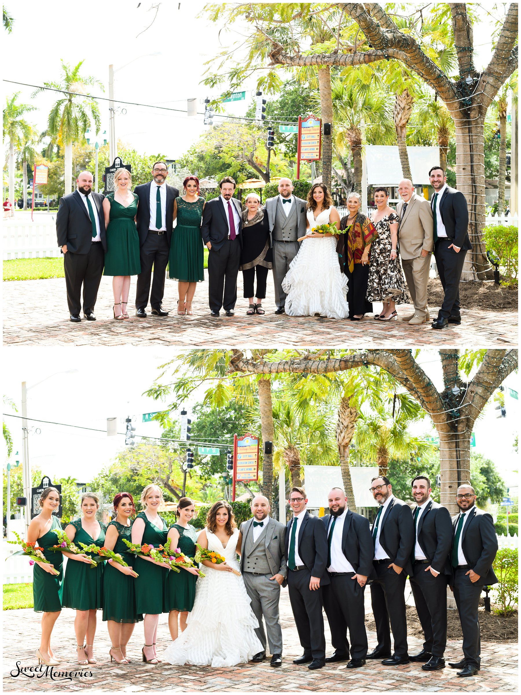 Zoey and Max's Fieldhouse at Old School Square Wedding: The Fieldhouse at Old School Square in Delray Beach caught the couple's attention. Since Max and Zoey are a very casual couple, they wanted "something a little more 'us' that had an understated charm."