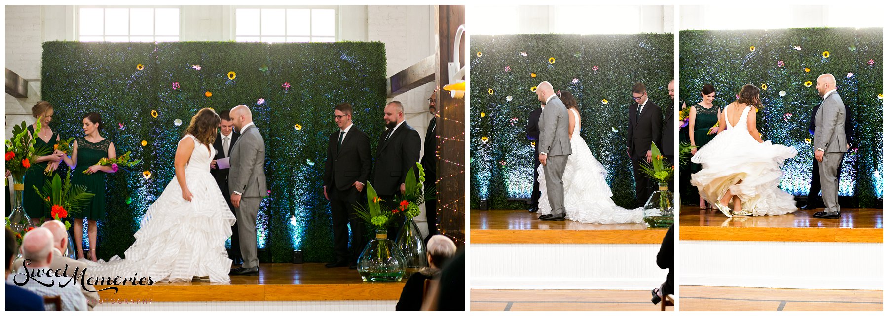 Zoey and Max's Fieldhouse at Old School Square Wedding: The Fieldhouse at Old School Square in Delray Beach caught the couple's attention. Since Max and Zoey are a very casual couple, they wanted "something a little more 'us' that had an understated charm."