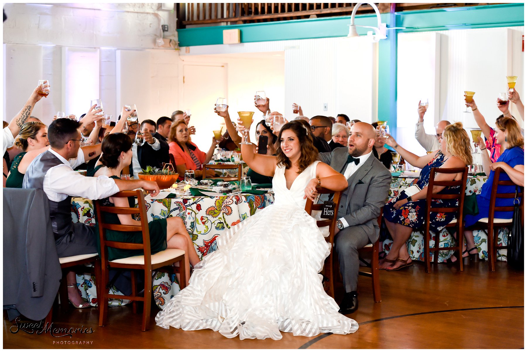 Zoey and Max's Fieldhouse at Old School Square Wedding: The Fieldhouse at Old School Square in Delray Beach caught the couple's attention. Since Max and Zoey are a very casual couple, they wanted "something a little more 'us' that had an understated charm."