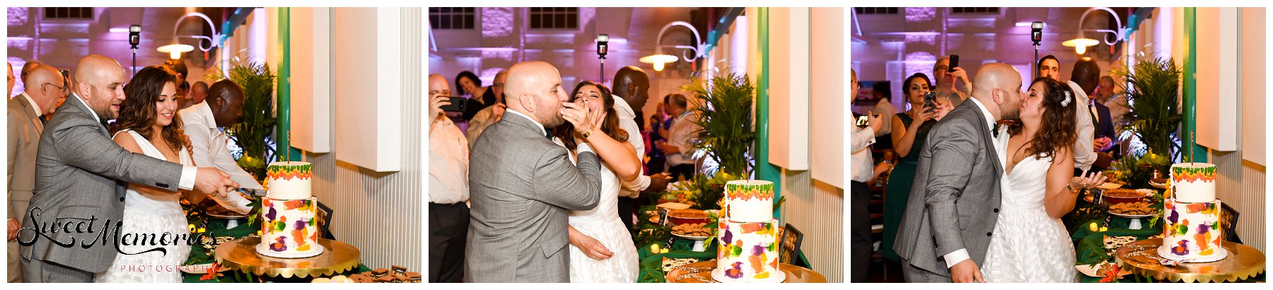 Zoey and Max's Fieldhouse at Old School Square Wedding: The Fieldhouse at Old School Square in Delray Beach caught the couple's attention. Since Max and Zoey are a very casual couple, they wanted "something a little more 'us' that had an understated charm."