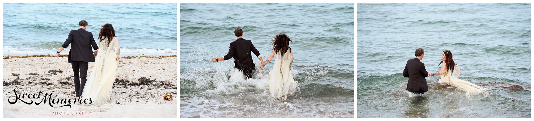 This fun Fort Lauderdale Beach 25 year anniversary celebration is fun and eccentric, mixing in some romance with a trash-the-dress session in the water!