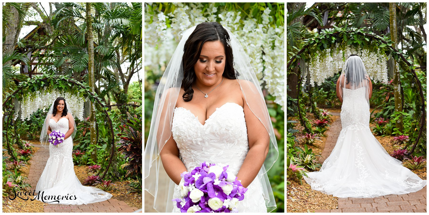 Tropical yet classic, Janice and Michael's Living Sculpture Sanctuary wedding in Davie was the perfect mix of romantic, hilarious, fun, sweet, and chic! After having met at a restaurant, his persistence, and a romantic proposal at the Flamingo gardens, they are now ready to tie the knot!