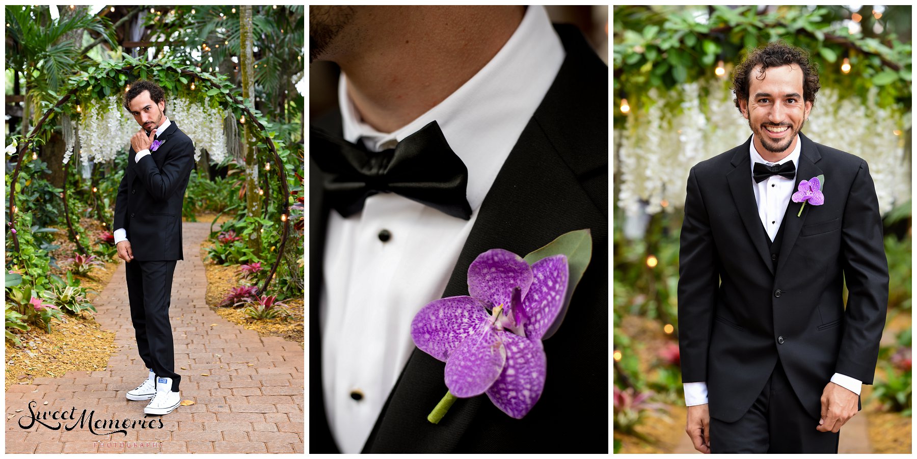 Tropical yet classic, Janice and Michael's Living Sculpture Sanctuary wedding in Davie was the perfect mix of romantic, hilarious, fun, sweet, and chic! After having met at a restaurant, his persistence, and a romantic proposal at the Flamingo gardens, they are now ready to tie the knot!