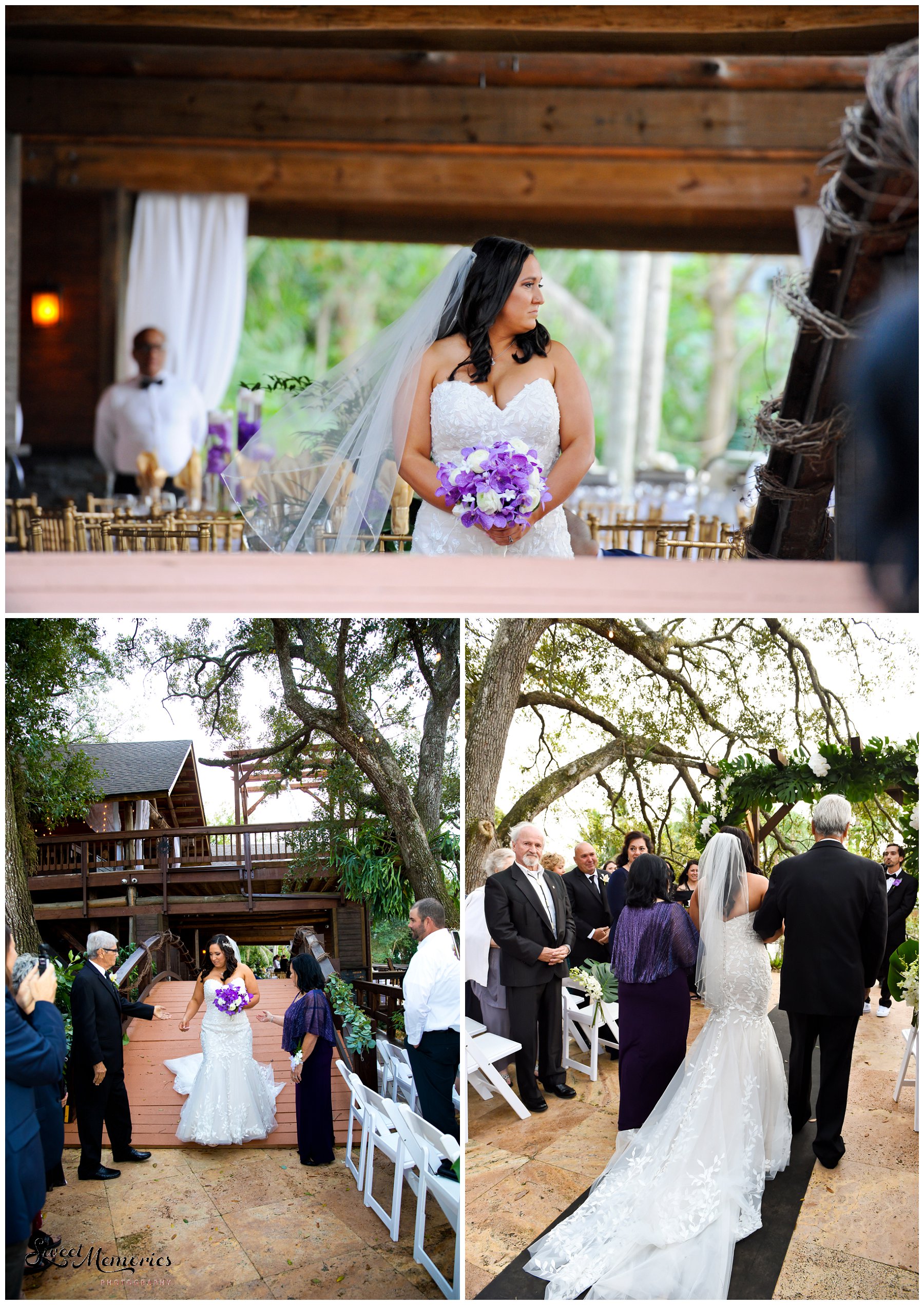 Tropical yet classic, Janice and Michael's Living Sculpture Sanctuary wedding in Davie was the perfect mix of romantic, hilarious, fun, sweet, and chic! After having met at a restaurant, his persistence, and a romantic proposal at the Flamingo gardens, they are now ready to tie the knot!