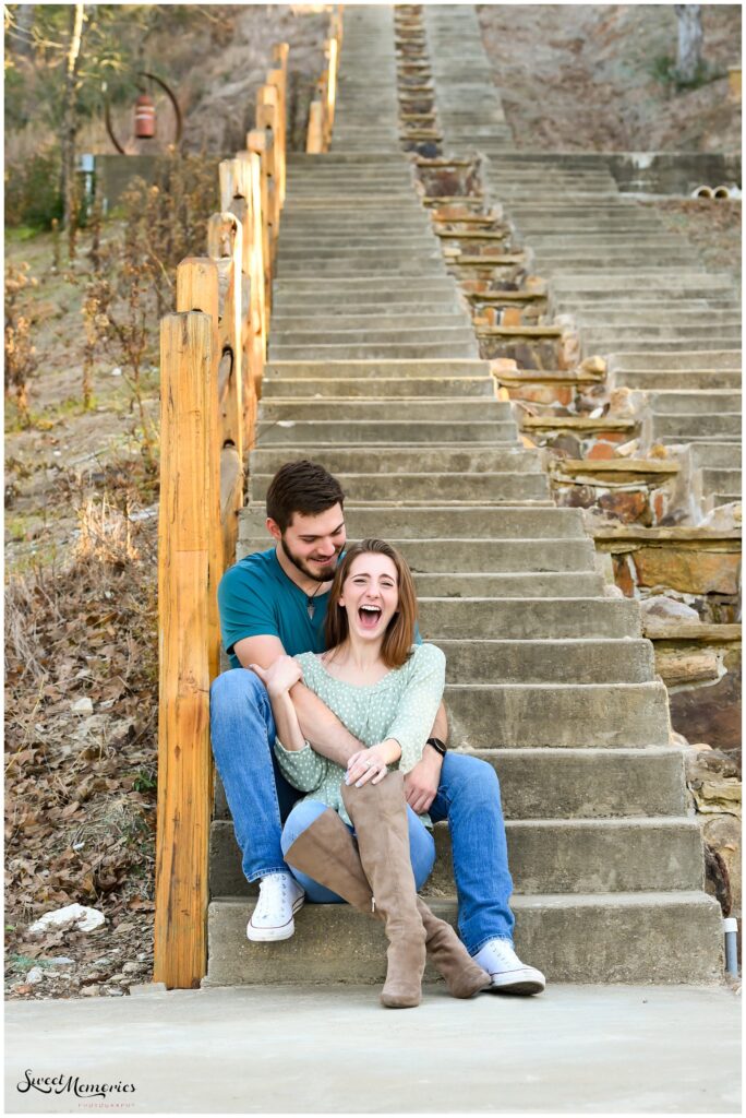 Mabry and Jacob's engagement session at Shiraz Garden prior to the proposal but post-falling in love! Here they are at the Hidden Staircase.