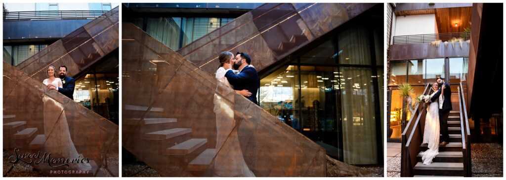 How cool and industrial is this spot that we used for Sara and Ryan?!