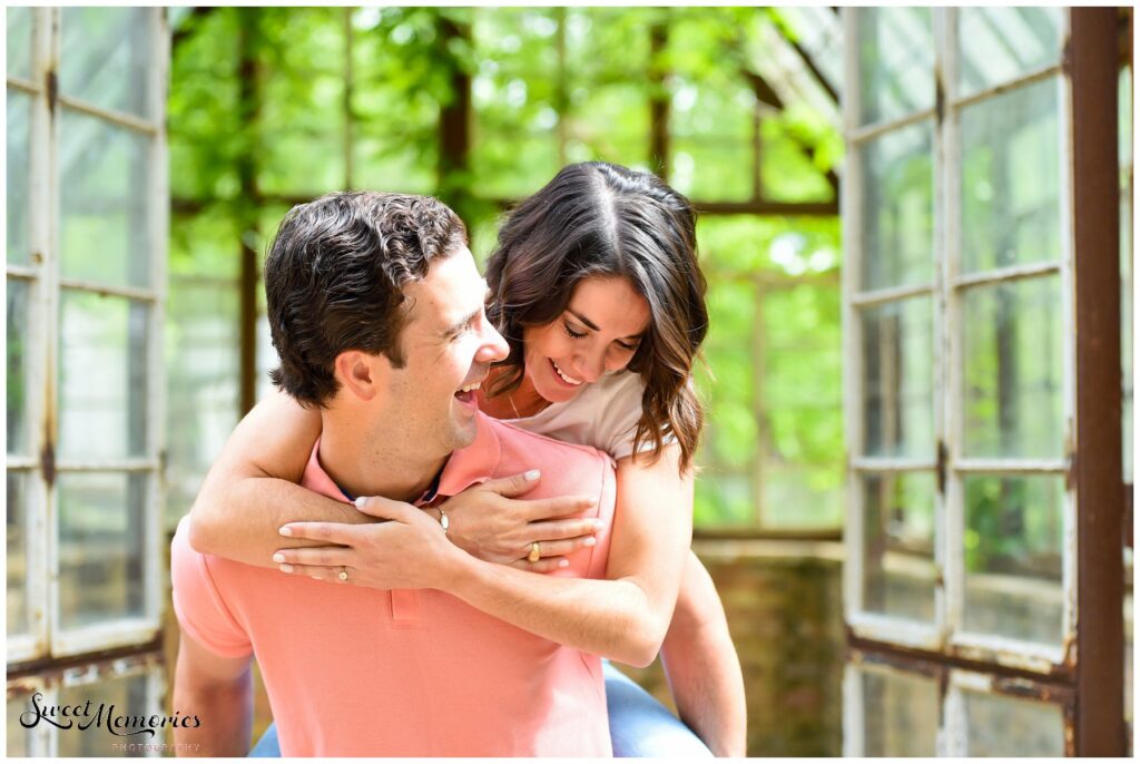 Super cute shot of Kelli and James laughing.