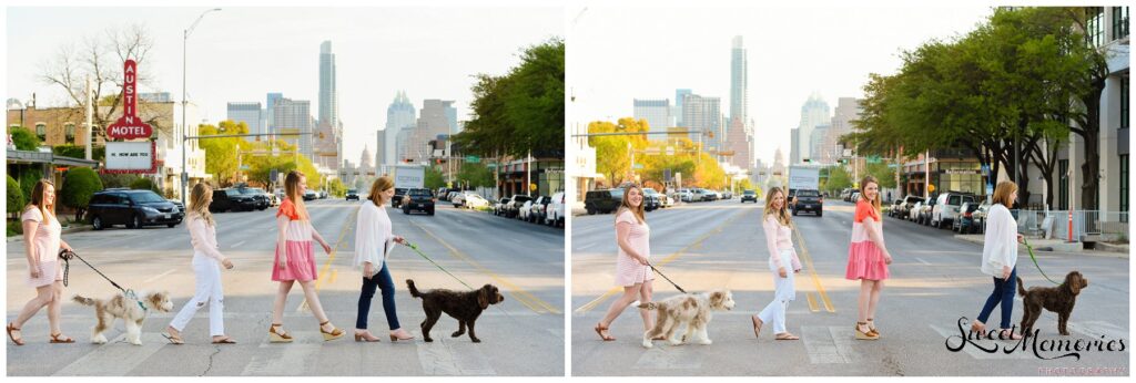 South Congress in downtown Austin with views of the capital building and iconic murals.