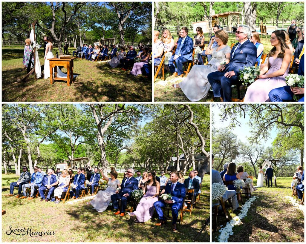 The wedding ceremony consisted of a lot of laughter and a lot of tears!