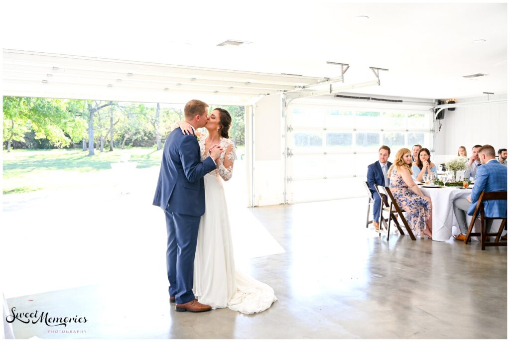 The end of their first dance as husband and wife.