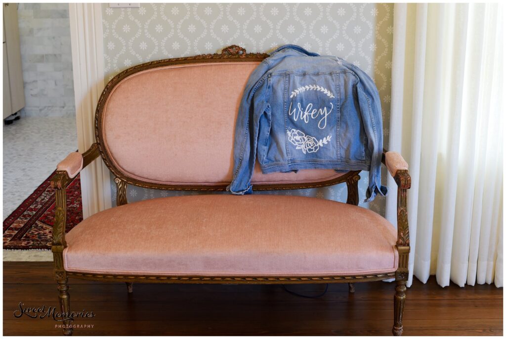 Love this personalize jean jacket by Heart to Home Calligraphy