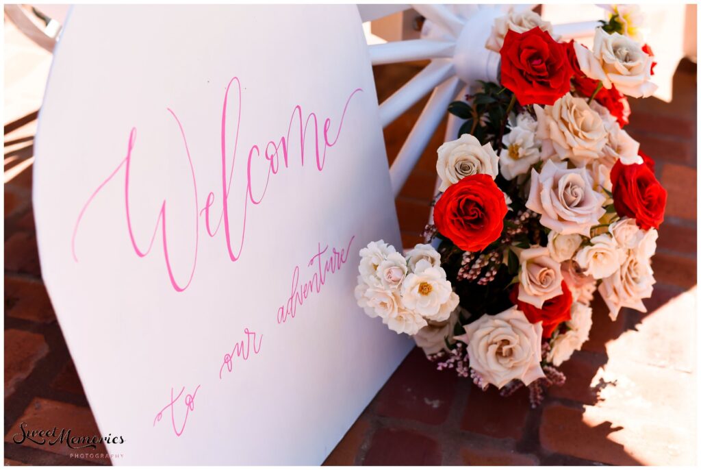 Another stunner from Heart to Home Calligraphy with flowers by Lavender and Lily Floral.