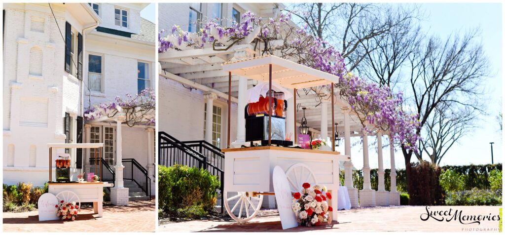 During spring, these flowers come out and really make the wedding venue pop!