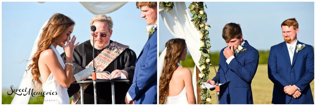 This wedding has it all: a sweet love story, beautiful couple, gorgeous day, and supportive family and friends. And although it was a typical summer day in Texas (by that, I mean, stuffy hot, like an oven), there was a nice breeze and fluffy cloud coverage. The perfect kind of day to get married!