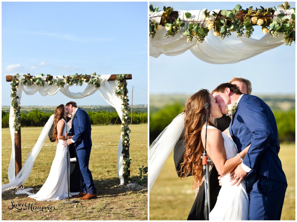 A beautiful outdoor ceremony where the couple says "I do"