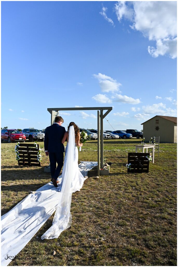 A beautiful outdoor ceremony where the couple says "I do"