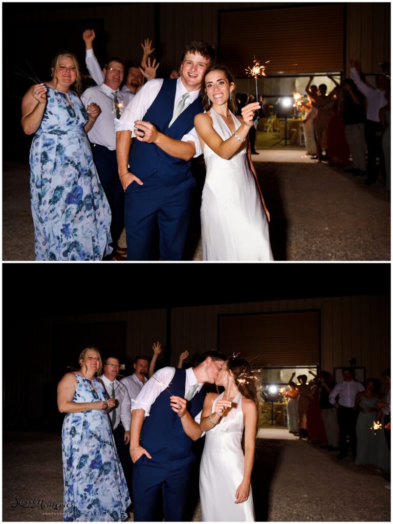 Who doesn't love a good sparkler exit?!