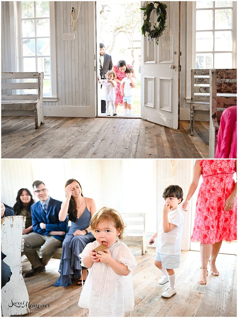 The cutest flower girl and ring bearer | Dripping Springs wedding