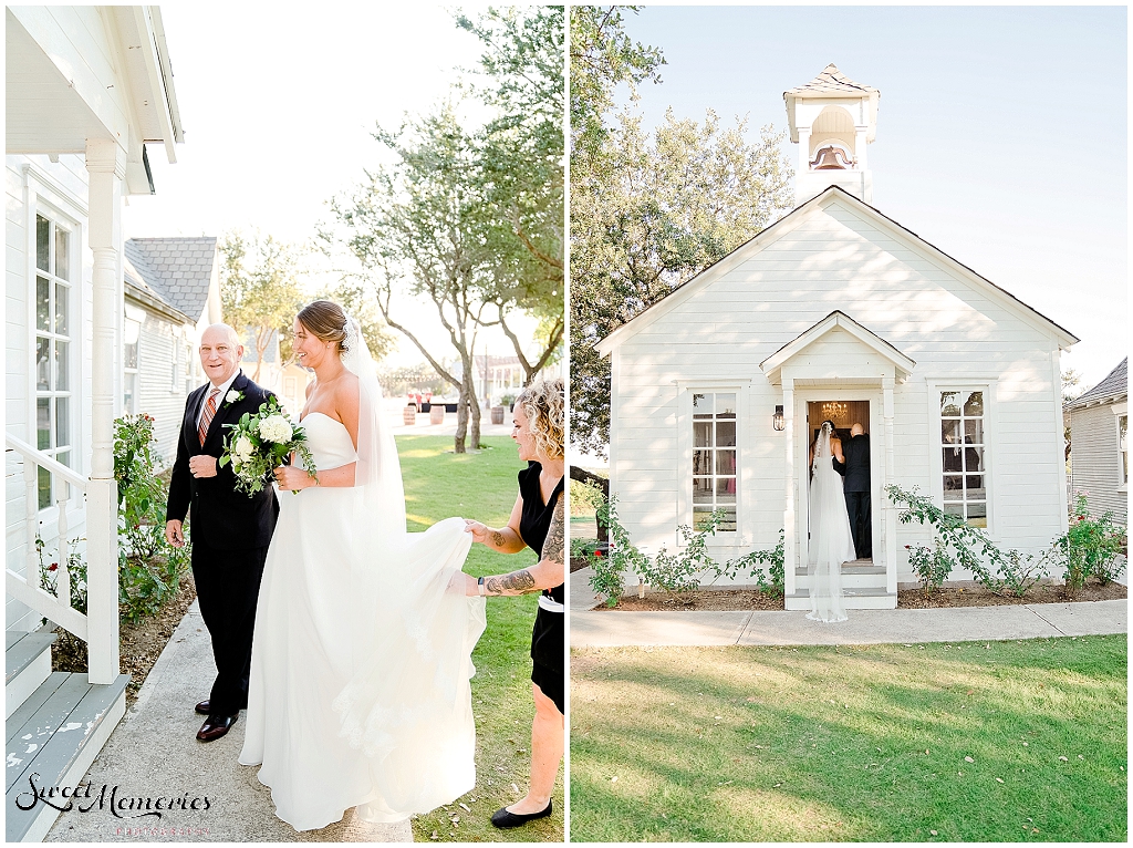 On her way to become a wife at this Dripping Springs wedding.