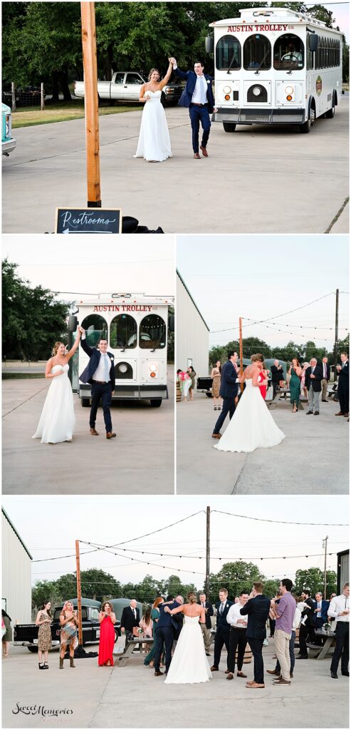 Ready to join their wedding reception | Dripping Springs Wedding