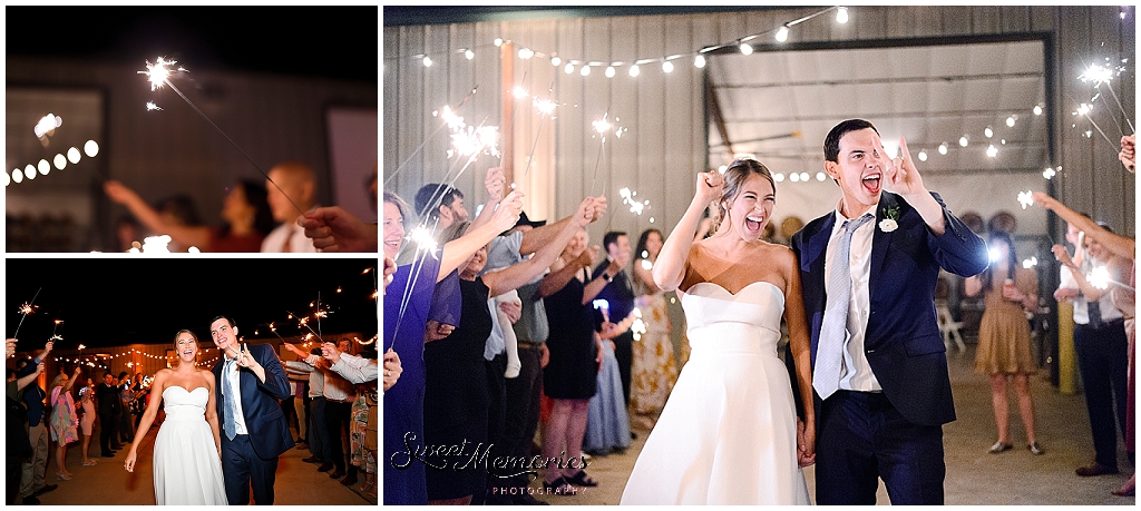 Sparkler exits are always a fun way to leave your wedding!