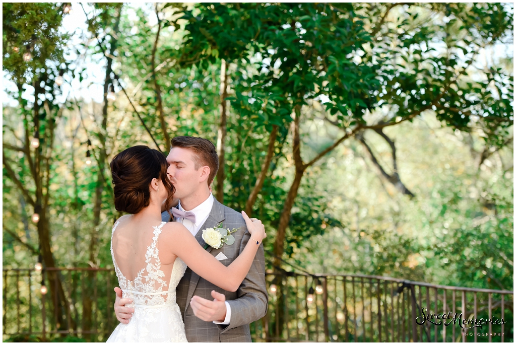 Megan and Jameson had their first look prior to their ceremony.