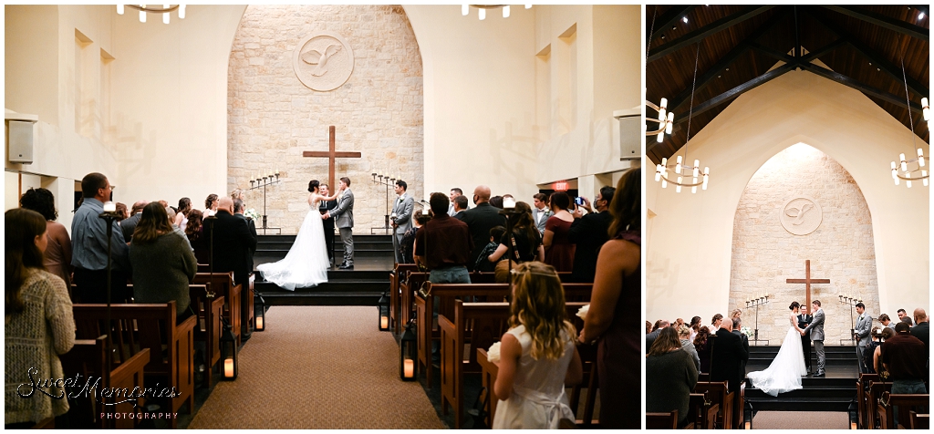 Indoor wedding ceremony.