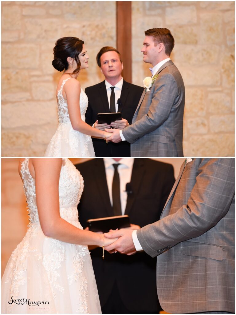 Indoor wedding ceremony.