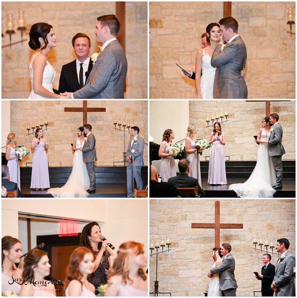 Indoor wedding ceremony.