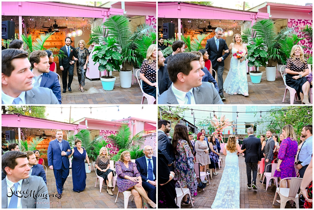 Walking down the aisle at Taquero Mucho.